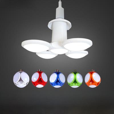 E27 LED Football Bulb, 40W, Super Bright, Energy-Saving, Folding Five-Leaf Lamp for Household Lighting