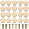Set da 20 Maniglie per Cassetti in Legno Maniglie Piatte Rotonde da 35mm per Mobili, Ante di Armadi, Cassetti Ferramenta per Armadi