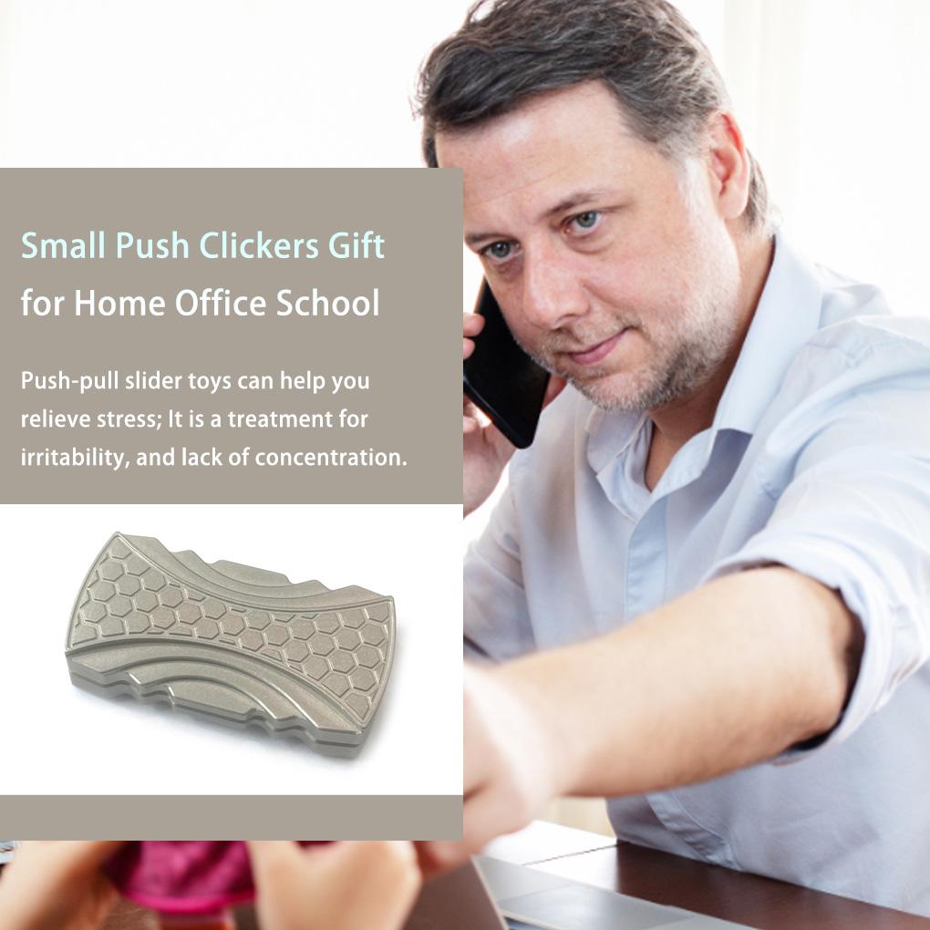 Magnetic Fidgets Slider Metal Hand Spinner Stress-Relief Fingertip Decompression Toy Push Clickers for Office School