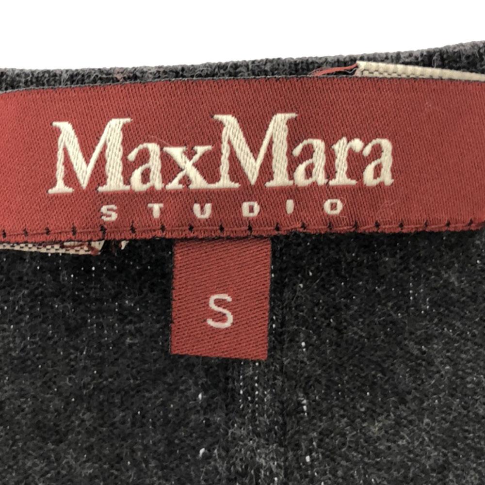 Max Mara Studio Silk Blend No Sleeve Knit One Piece S Gray Women Used