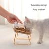 Pet Double Bowl Transparent Dog Feeder High Foot Cat Bowl Drink Water Cat Food Basin Dog Pet Easy to Clean Dog Bowl Supplies