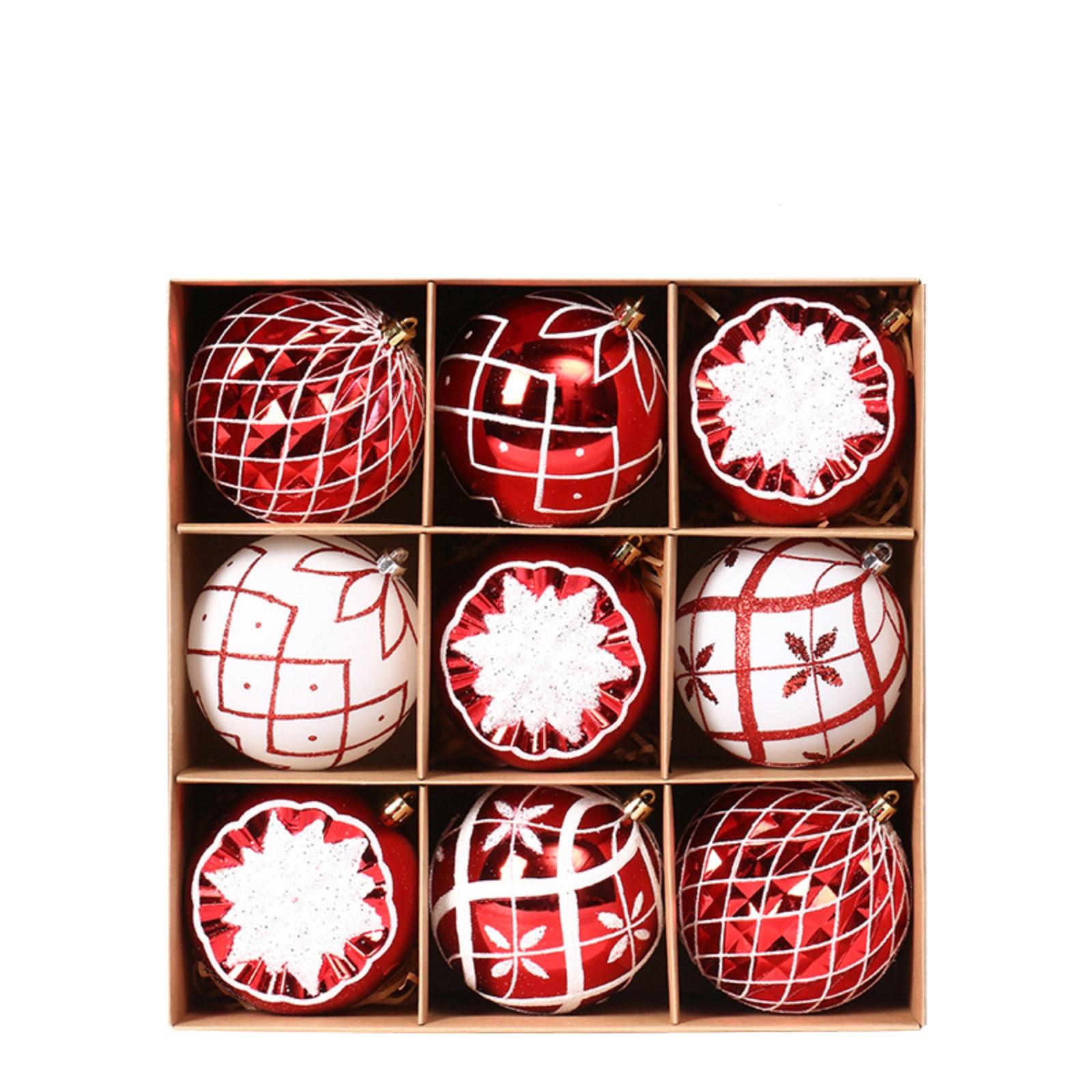 

Рождественский прозрачный расписной набор рождественских шаров подарочная коробка One Size белый