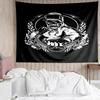 boxing Print Tapestry, Backdrop, Easy Setup, Ideal for Bedroom, Office & Living Room, with Aesthetic Wall Hanging Decor.