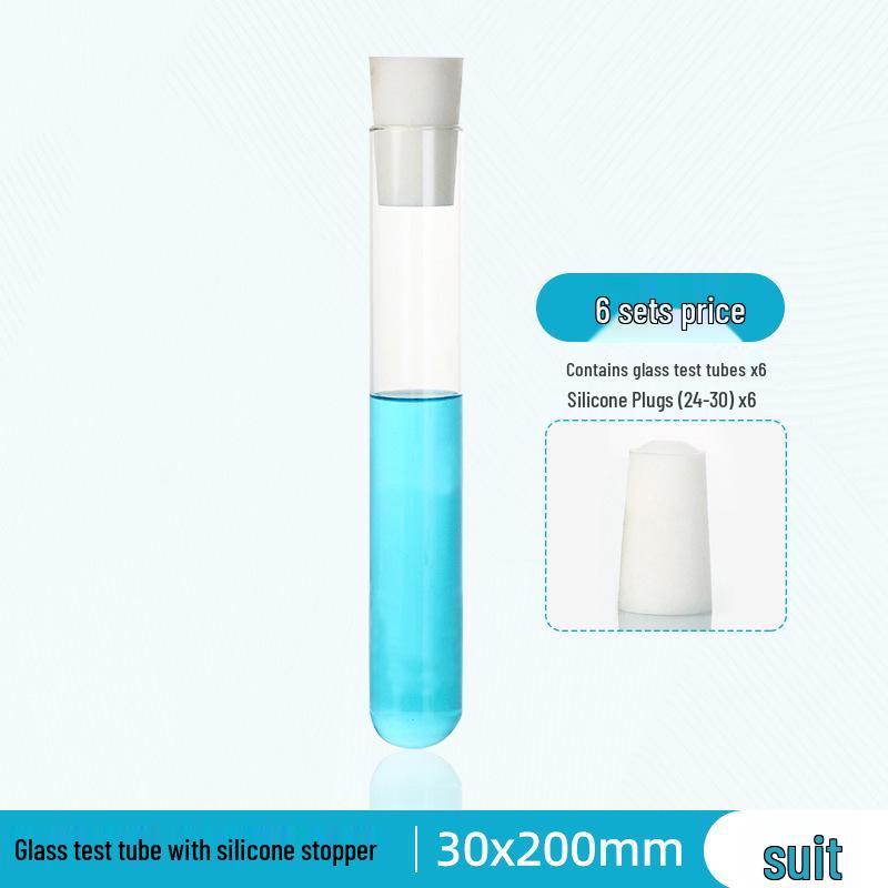 High-Temperature Resistant Glass Test Tube, Round Bottom, Flat Mouth, Customizable Diameters: 12-30mm.