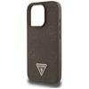Etui Guess Grained Hot Stamp Peony       Triangle Logo Magsafe Do Iphone 16 Pro Brązowy