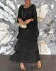 Elegant Chiffon Fashion Trendy Mesh Bat Sleeve Maxi Long Dress