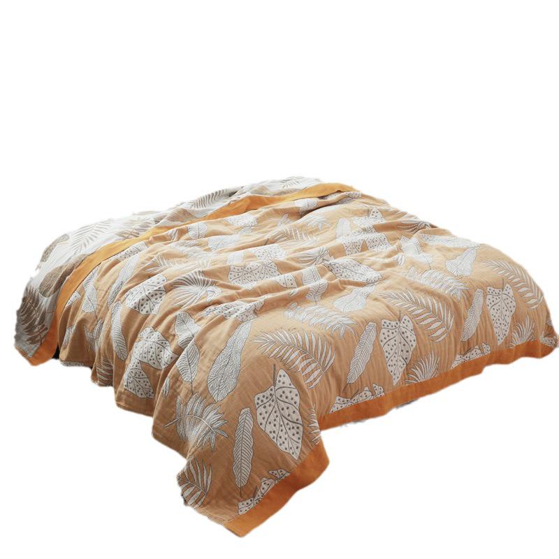 Five-Layer Pure Cotton Gauze Towel Blanket - Lightweight Summer Cover for Adults