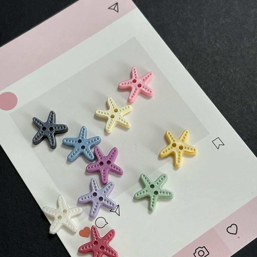 40pcs Cute Starfish Buttons Creative DIY Buttons Decorative Imitation Shell Buttons  Clothing Coat