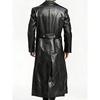 Large size European and American style long double-breasted PU leather jacket men's slim-fitting lapel leather coat jacket is trendy and fashionable