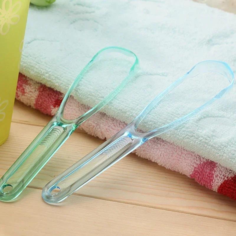 Newest Food Grade Tongue Scraper for Adults Keep Fresh Breath Oral Hygiene Care Cleaner Tools Personal Tongue Cleaning Brush