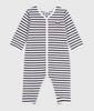 Petit Bateau Footless Romper 12 74cm A0DZ4, Off-White/Blue, Months,