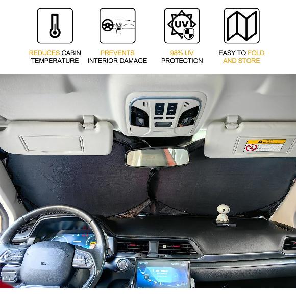 XHRING Windshield Sun Shade for Lexus is IS250 IS350 IS300 IS460 is Couple ES ES350 RC CT LS UX Series Accessories, Car Front Window Sunshade Sun