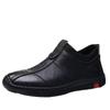 Woodpecker Men's Fleece-Lined Winter Shoes - Warm, Soft Sole, Mid-High Top Casual Leather Dad Footwear