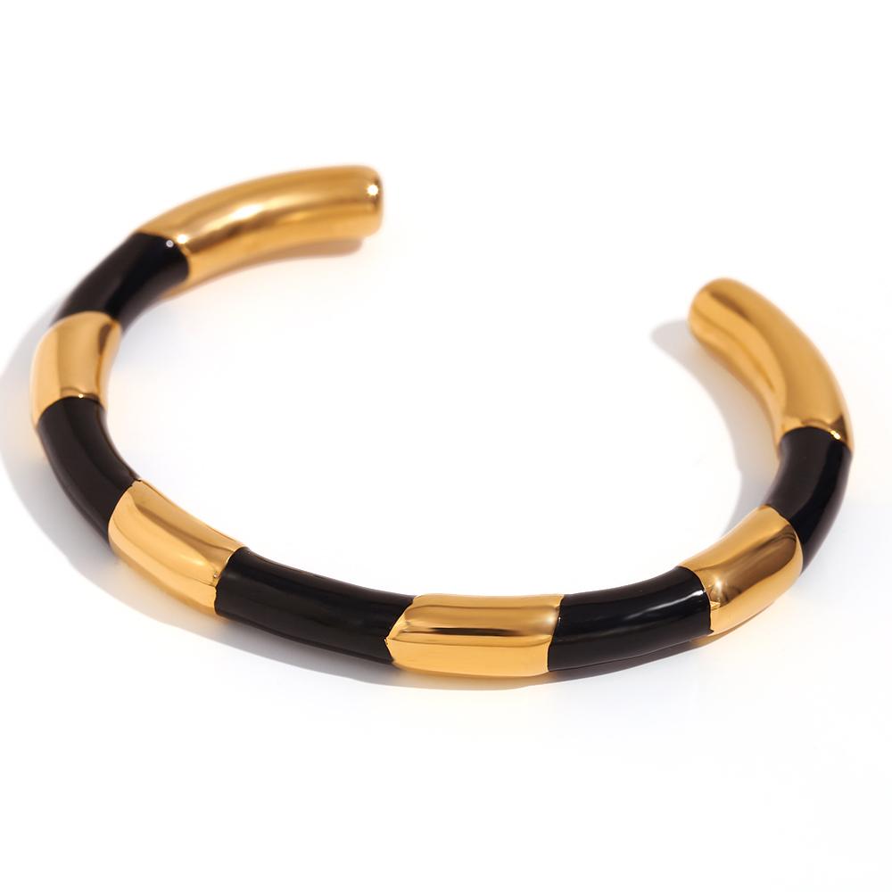 

MamacitaSlay Women s Jewelry Solid Segment Baked Paint bracelet High-end Women s Stainless Steel Baked Paint Bracelet