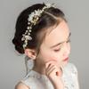 Korean Style Mori Girl Floral Pearl Princess Headband for Children's Performances