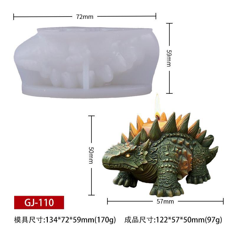 Ankylosaurus Relief Silicone Mold For DIY Scented Candles Soap Making And Aromatherapy Stone Craft