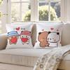 Cartoon Bubu & Dudu Lovely Pillow Case Anti-dustmite Pillowcase Invisible Zipper Silky Short Plush Sofa Cushion Cover