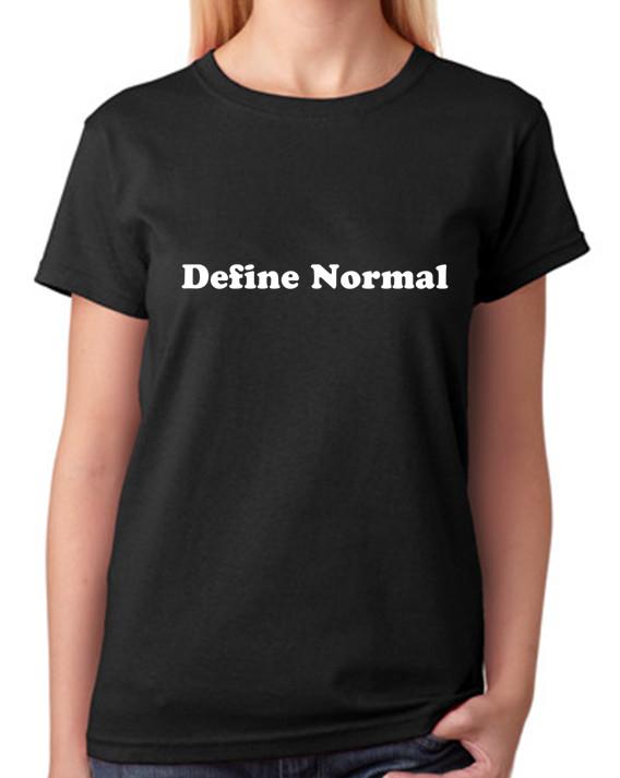 Define Normal T-Shirt Ladies Fitted Tee Womens Top L