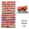 NEW 12/24/36pcs Slap Bracelets Party Favors Lightning McQueen Bracelets Birthday Party Gifts Snap Band and Small Model Car Set