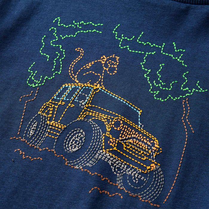 T-shirt enfants à manches longues bleu marine 92/104/116/128/140