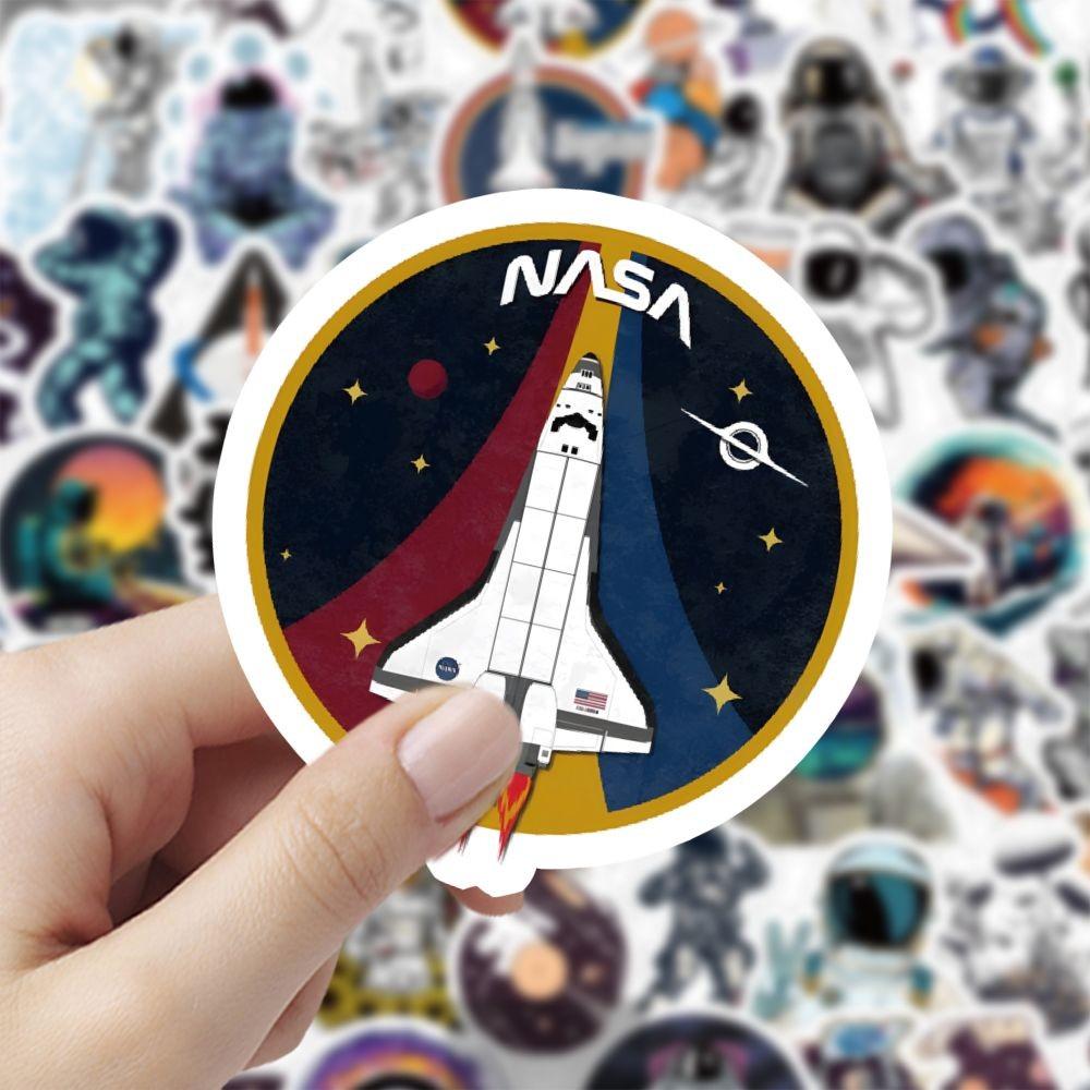59PCS Cartoon Aerospace Astronaut NASA Graffiti Stickers for Bicycle Hand Account Pencil Case Decals LanLanStickersWorld