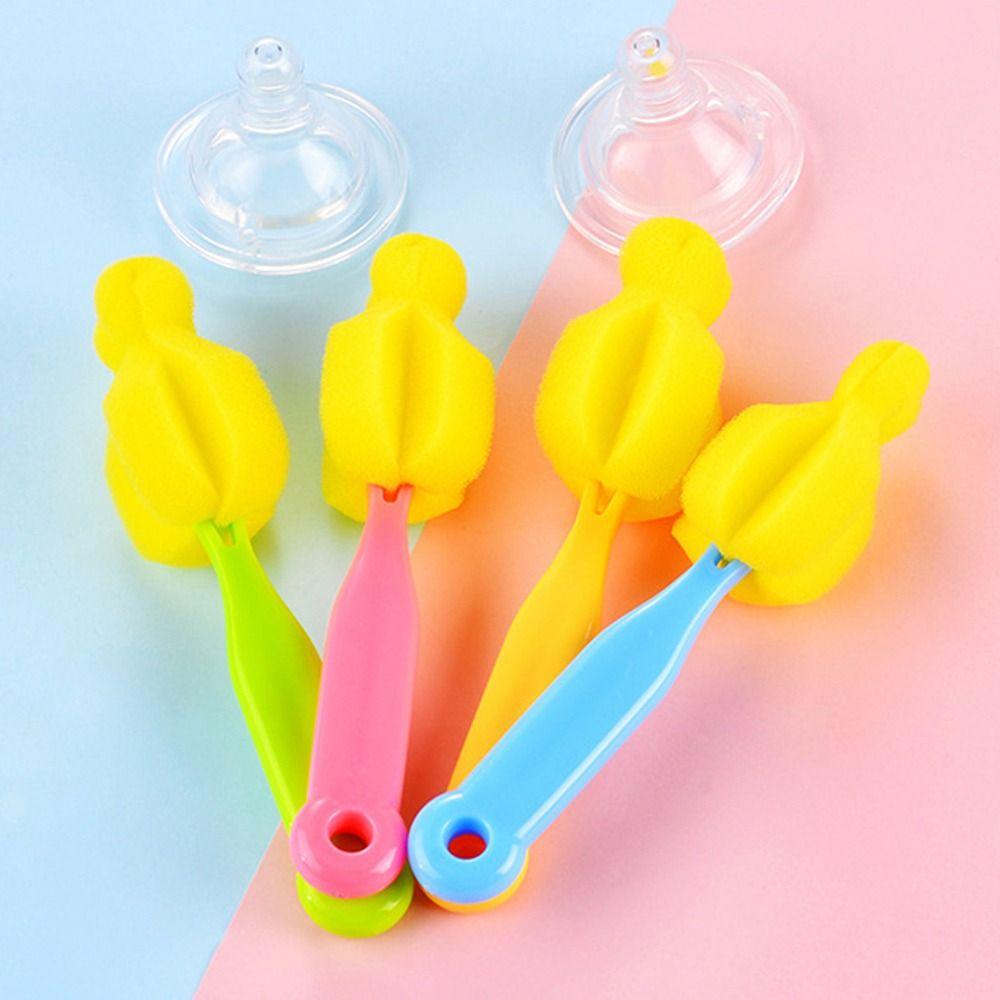 360 Degree Baby Bottle Brush Soft Cup Glass Cleaner Nipple Pacifier Brush