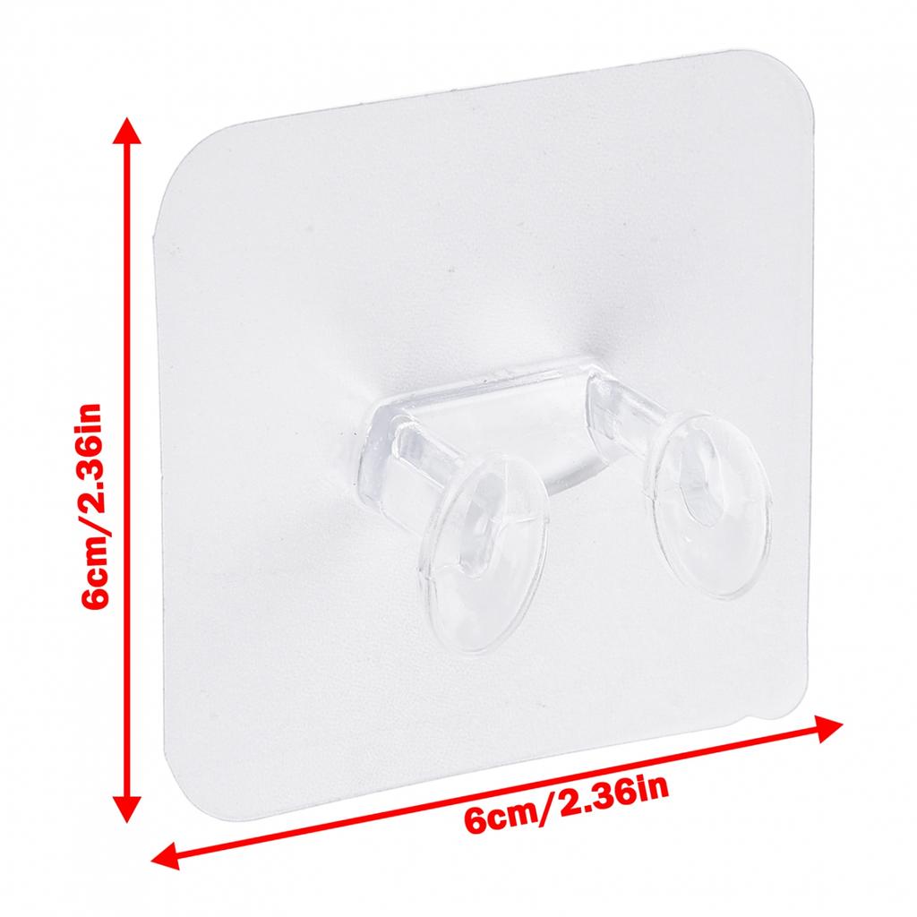 1 X Transparent Strong Sticky Wall Hanging Nail-free Hook Kitchen Bathroom Parts