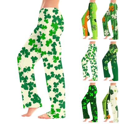 Women's Casual Fashion Comfort Pajama Pants Print Drawstring Pants Full Length Long
