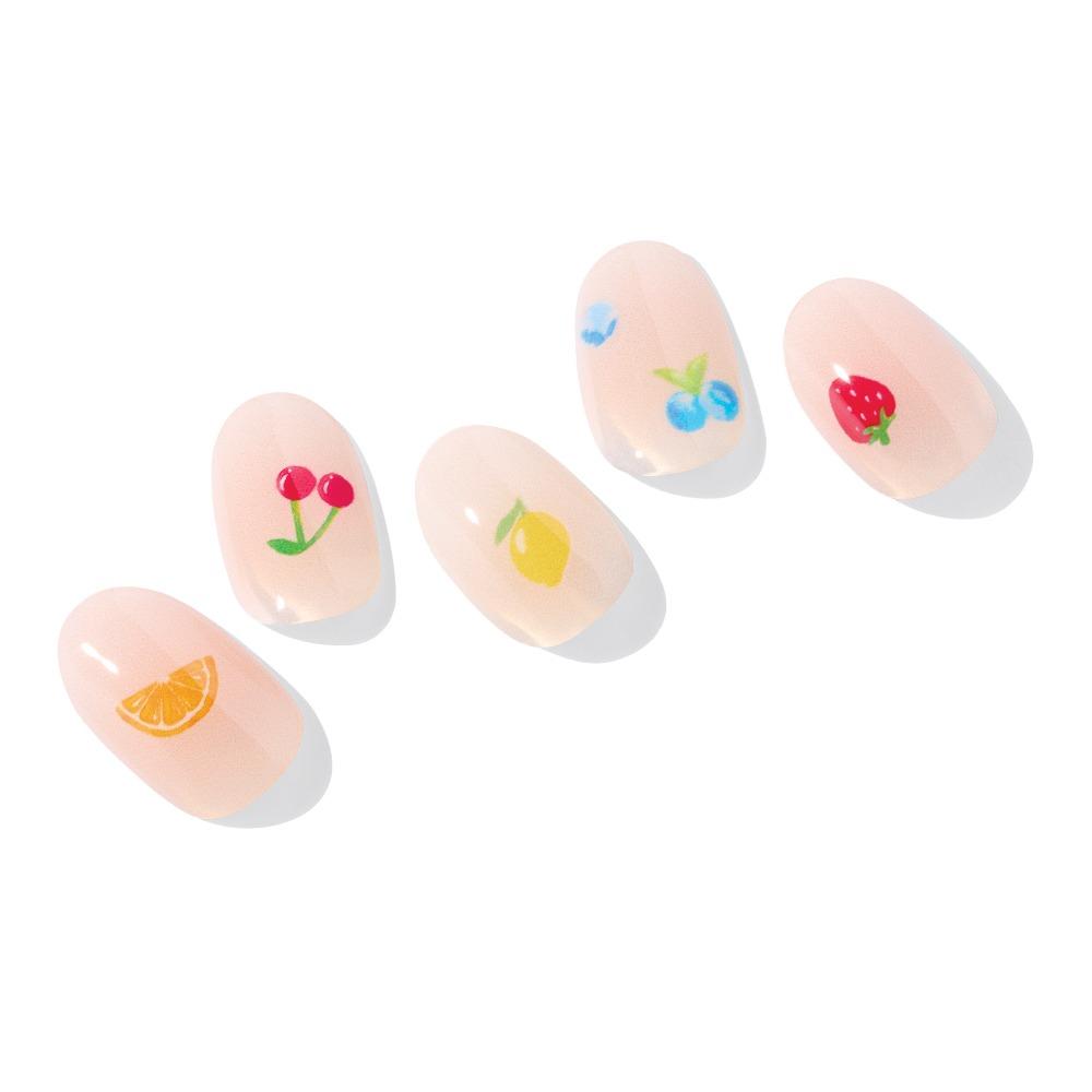 OHORA N Fruit Party Gel Nail Strips Glossy Summer Nail Art Stickers