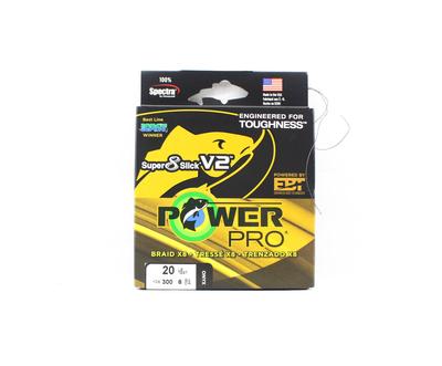 POWER PRO Super 8 Versione Liscia 2 Filo Spectra 20lb per 300 iarde Onice (8073)