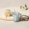 Simulation Milk Tea Cup Keychain Creative Bag Pendant Small Gift for Tea Shops Couple Family Keychain Pendant