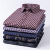 New Fashion Shirts For Men's Long Sleeve Spring Autumn Soft Regular-fit Brushed Single Pocket Checked Comfort Casual Plaid Shirt