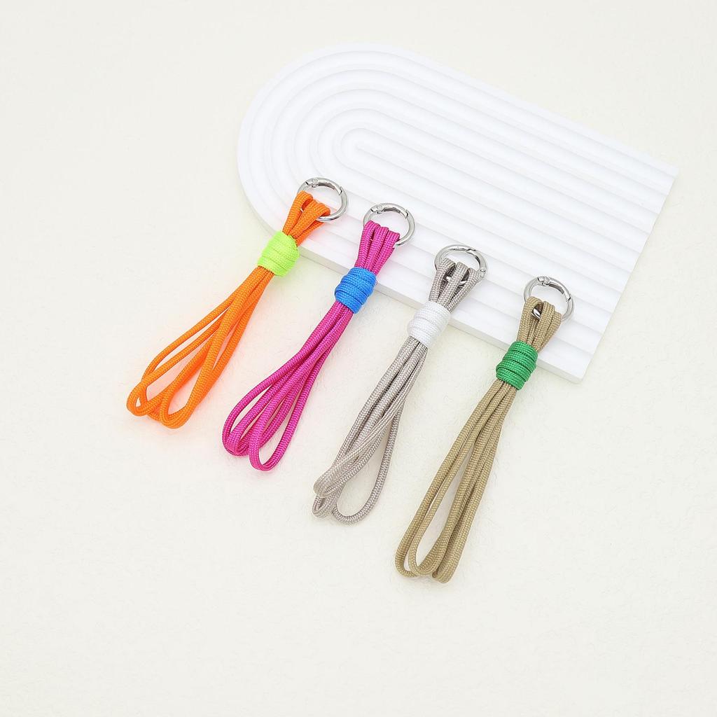 Handmade Multi-color Woven Polyester Keychain Bag Pendant Ornament