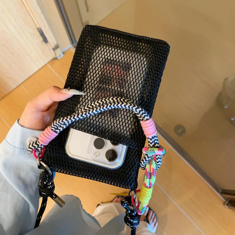 Słodka i Świeża Siateczkowa Torba Crossbody na Telefon dla Dziewczyn - Wszechstronna Letnia Przechowalnia