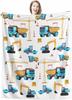 Construction Truck Blankets for Boys and Girls Cute Truck Blanket for Sofa Couch Bed Truck Blanket for Children Kids Boys Teens