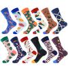 Men Socks Cotton Crew Socks Cartoon Animal Dog Pattern Socks Novelty For Christmas Gift