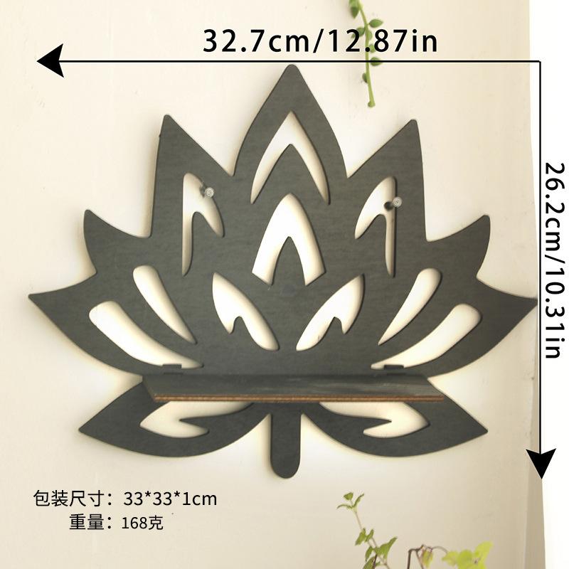 Wooden Craft Butterfly Hollow Crystal Storage Shelf Simple Home Wall Ornament Decoration