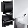 Contemporary Sturdy Stainless Steel Toilet Roll Holders Recessed Designs Portable Accessory for Elegant Bathroom