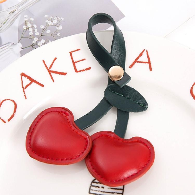 Cute Cherry Keychain Heart Keyring for Clothing Bag Jewelry Gift Backpack Charm