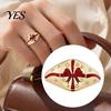 Women Ring Finger Ring, Butterfly Heart Rabbit Pattern Band, Electroplated Technology for Lover Daily Wear Accessories Band