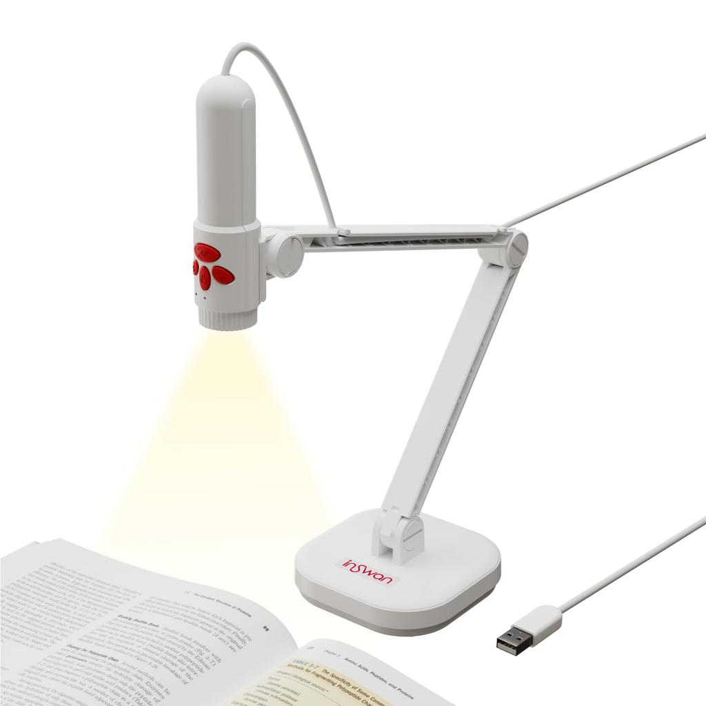 INSWAN In USB Document CMOS Portable Microphone LED Light Compatible with and iPad for Online Zoom Video Live and Working from Home INS-3 (Made