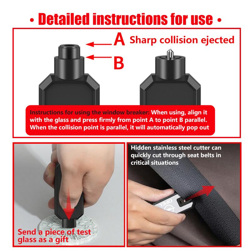 Car Safety Hammer Emergency Glass Window Break Seat Belt Cutter For Opel ADAM ASTRA J K CORSA E INSIGNIA MOKKA VIVA Meriva WJ1