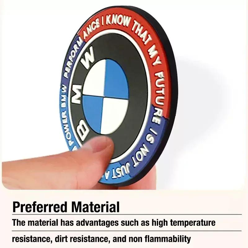 KXUOB1 Car Sticker 2/4Pcs Car Coasters Silicone Anti-Slip Water Cup Mat Drink Pad For BMW 1 3 4 5 7 Series X3 X5 X7 G30 G32 G01 G02 G05