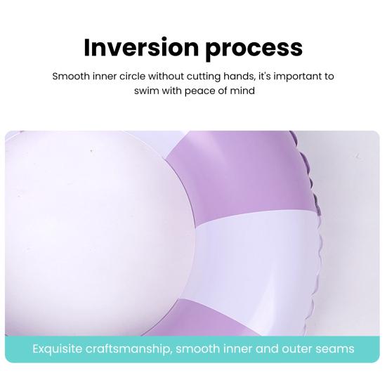 Kinder Schwimmring Starker Auftrieb Buntes Streifenmuster Verdickte Schwimmflügel Umkippsicher PVC Poolwasser Aufblasbarer Schwimmkreis Wasserspielzeug