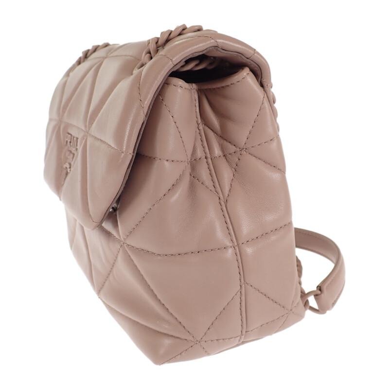 Prada 1BD233 Shoulder Bag Pink Beige Women