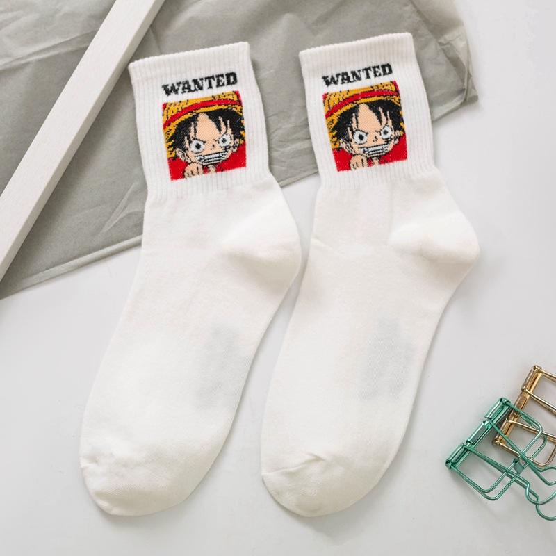 

One Piece New Anime Socks Cartoon Luffy Kawaii Chopper Spring Autumn Cotton Short Accessorie Men Women Children Gifts for Kid Friendly Entertaining One Size