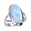 Natural Republic Larimar Gemstone 925 Sterling Silver Jewelry Ring Size 7.5 i8u99