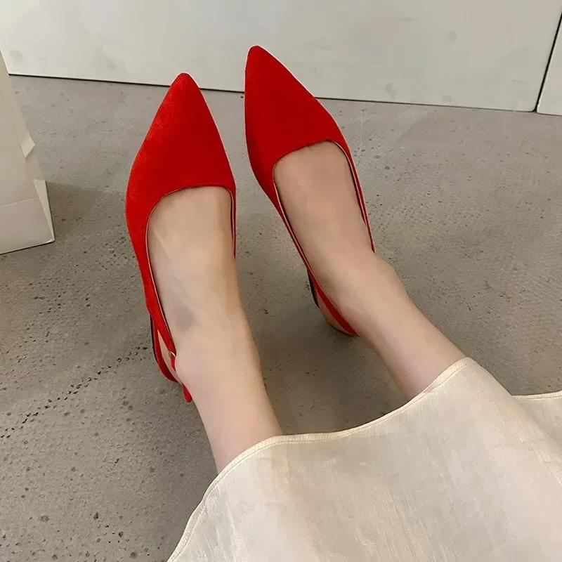 Fashion Women's Shoes 2025 New Slingbacks Women's High Heels Classics Fashion Sexy Dress Pumps Women Pointed Toe Solid Color Shoes Women