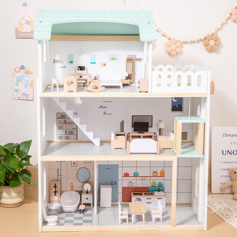 Educational Dollhouse for Early Learning and Role-Playing: Enhances Motor Skills and Cognitive Development