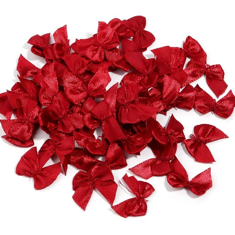 100 Pcs/set Princess children's bow tie clothing headdress accessories DIY accessories polyester thread tie mini bow tie